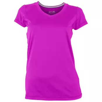 NYXX Flow women's stretch T-shirt, Bright violet/grey