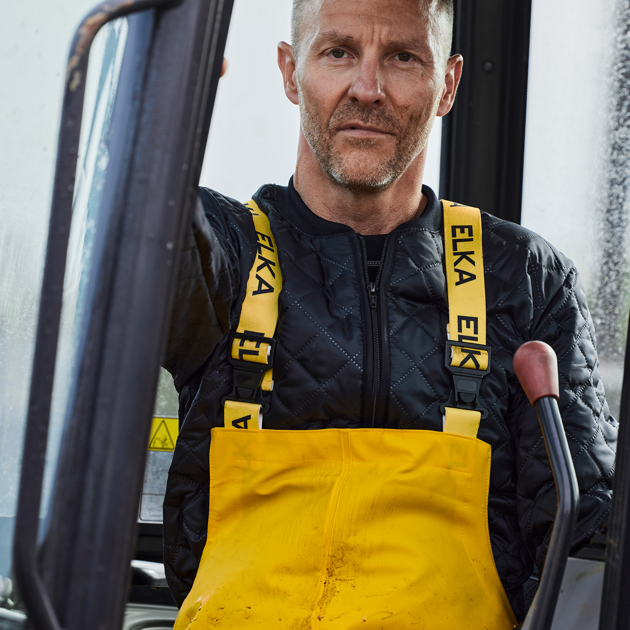 ELKA Elements PU/PVC rain bib and brace, Yellow, large image number 4