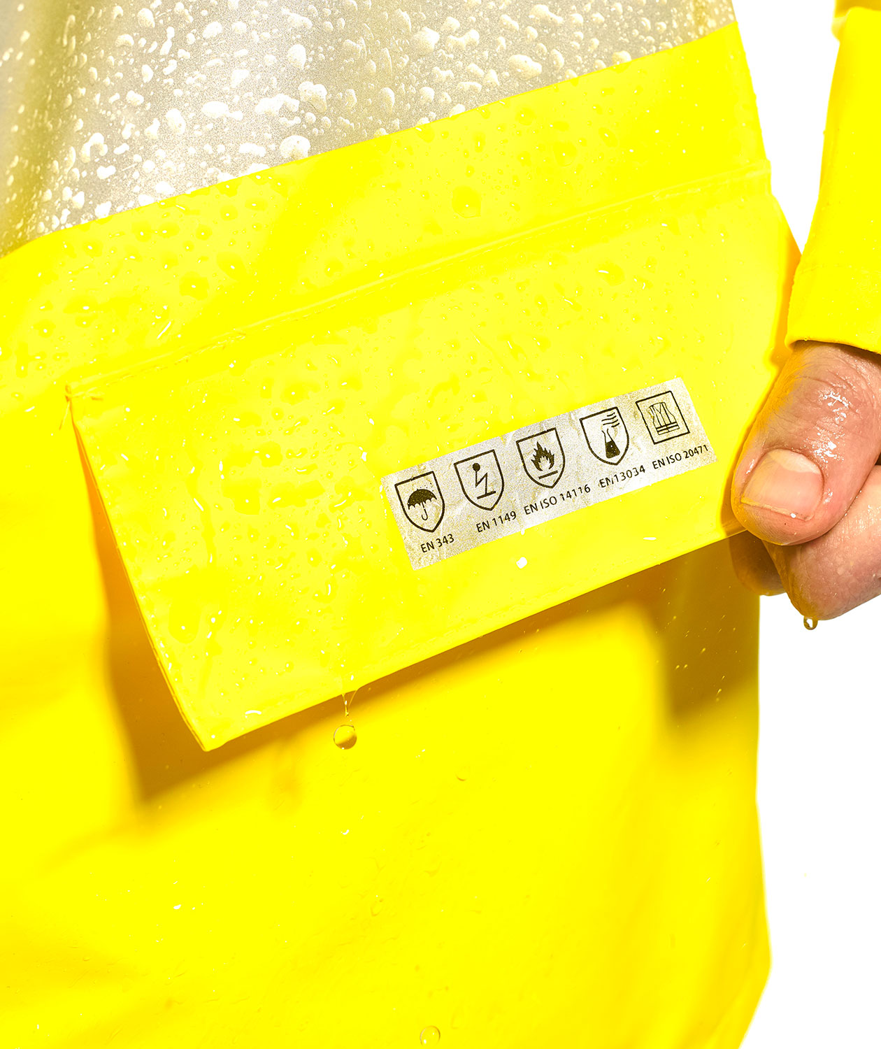 Portwest FR Sealtex regnjakke, Hi-Vis&nbsp;Gul, large image number 3