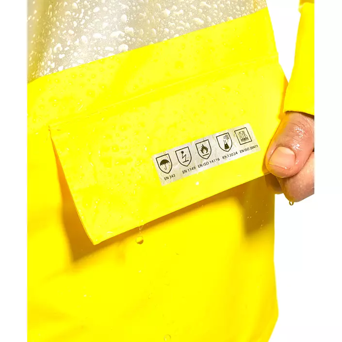 Portwest FR Sealtex rain jacket, Hi-Vis Yellow, large image number 3