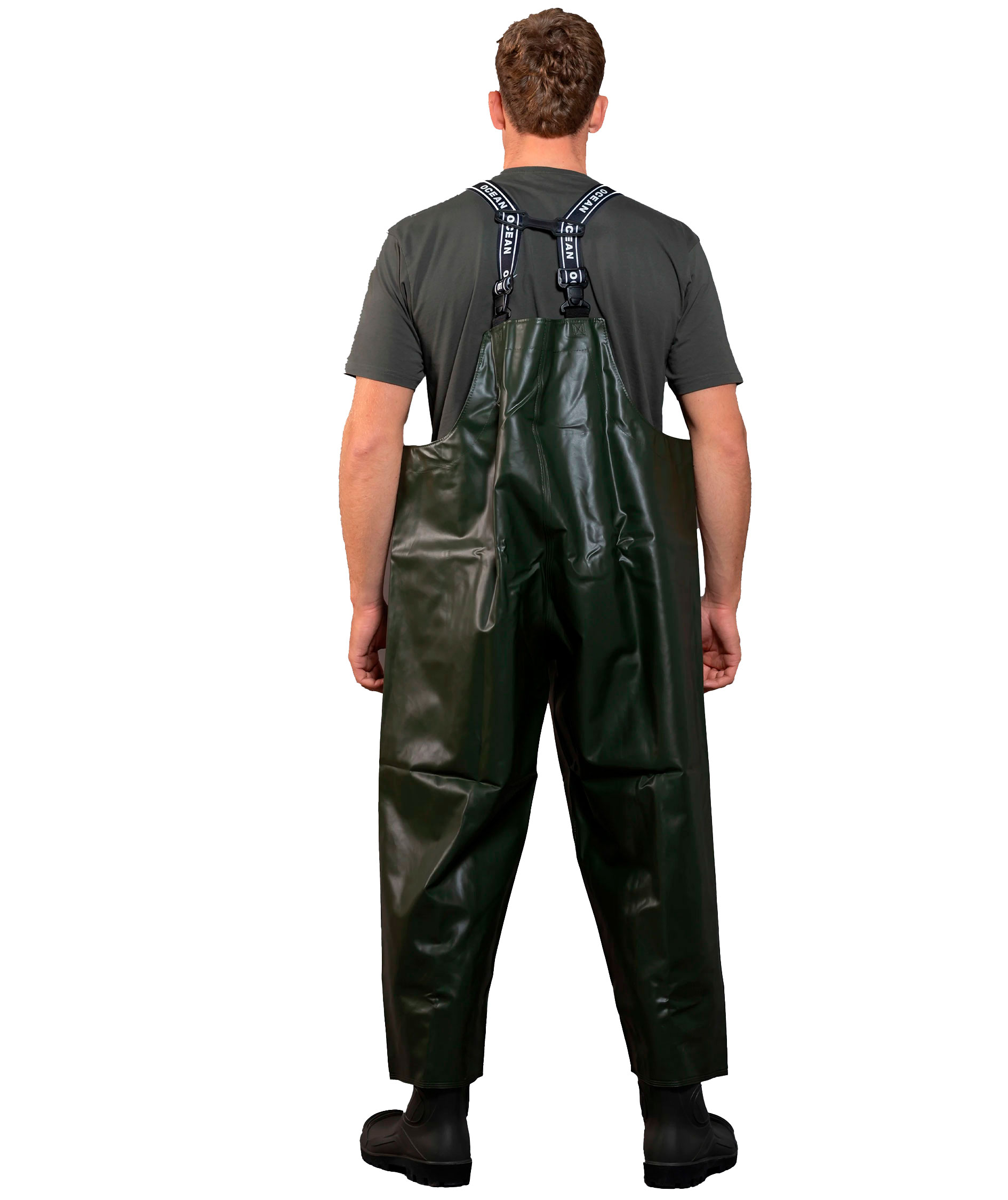 Ocean Classic PVC rain bib and brace trousers
