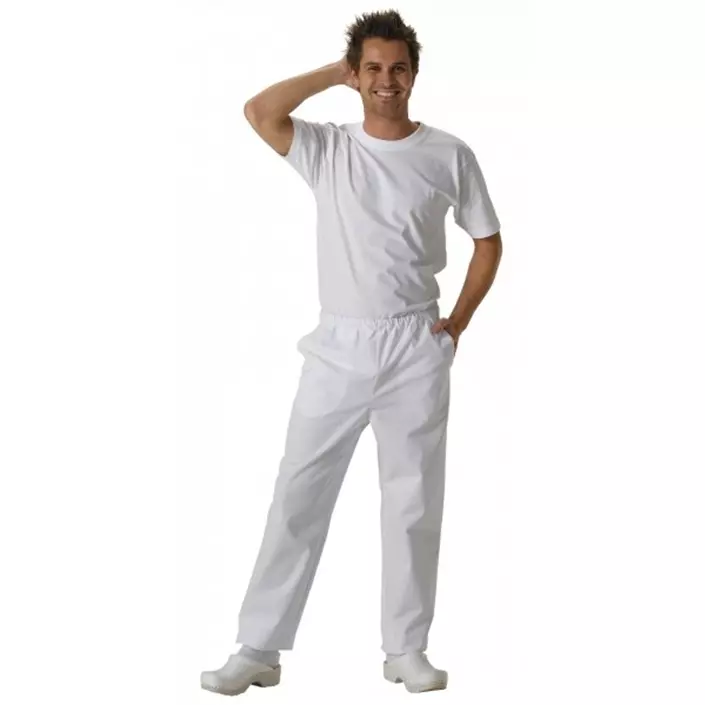 Kentaur  trousers with elastic/jogging pants, White, large image number 1