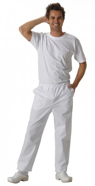 Kentaur  trousers with elastic/jogging pants, White