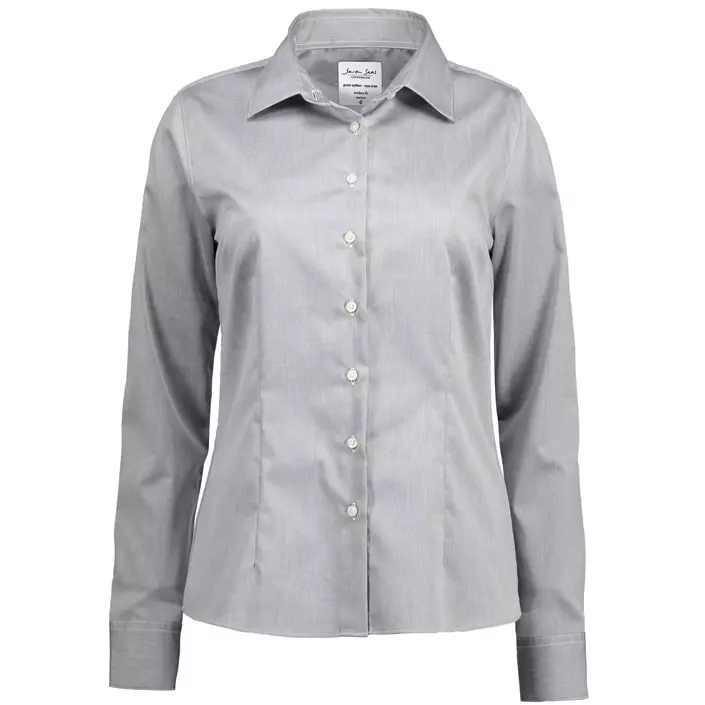 Seven Seas moderne fit Fine Twill women's shirt, Silver Grey, large image number 0