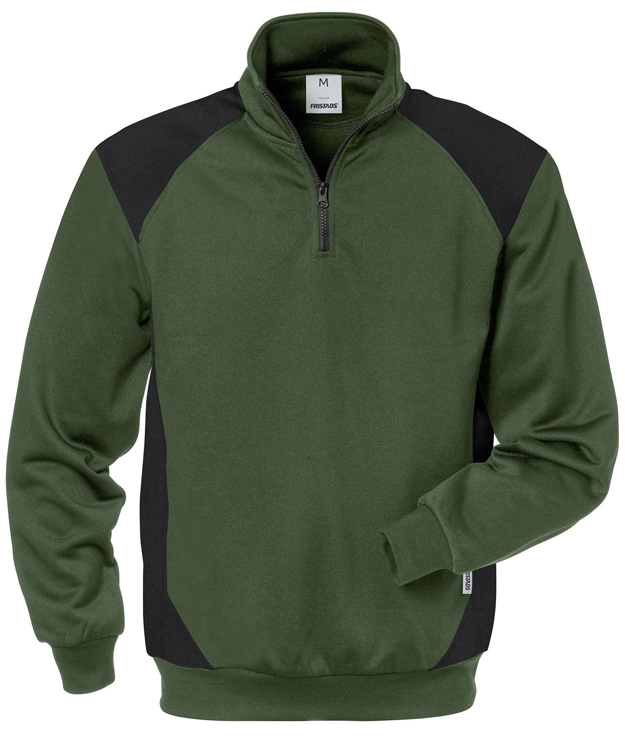 Fristads sweatshirt 7048, Milit&auml;rgr&ouml;n/Svart