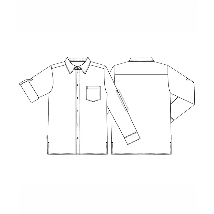 Kentaur langærmet service skjorte, Rød, large image number 2