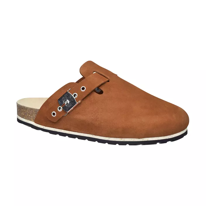Sanita Mykonos suede Bio dame sandaler, Cognac, large image number 0