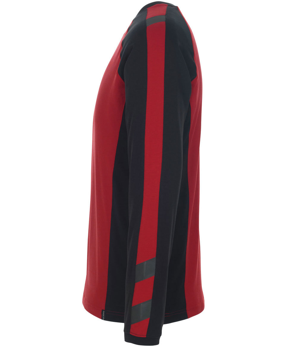 Mascot Bielefeld lang&auml;rmliges T-Shirt, Rot/Schwarz, large image number 1