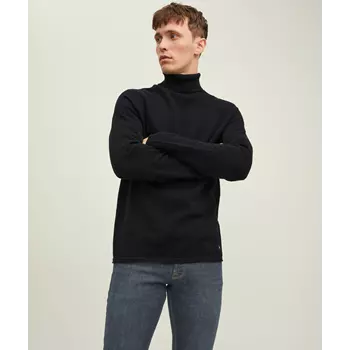 Jack & Jones JJEHILL knitted turtleneck sweater, Black