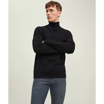 Jack & Jones JJEHILL knitted turtleneck sweater, Black