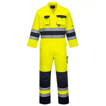 Portwest overall, Varsel yellow/marinblå