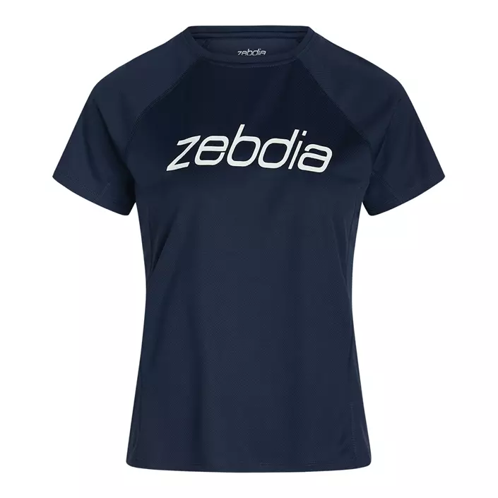 Zebdia dame logo sports T-shirt, Navy, large image number 0