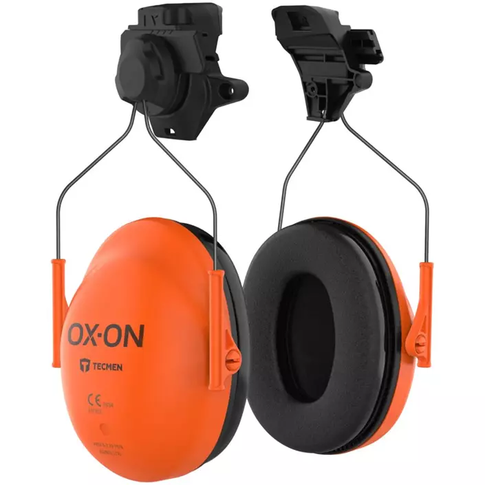 OX-ON Tecmen f/G10  hørselvern til hjelmmontering, Oransje/Svart, Oransje/Svart, large image number 0
