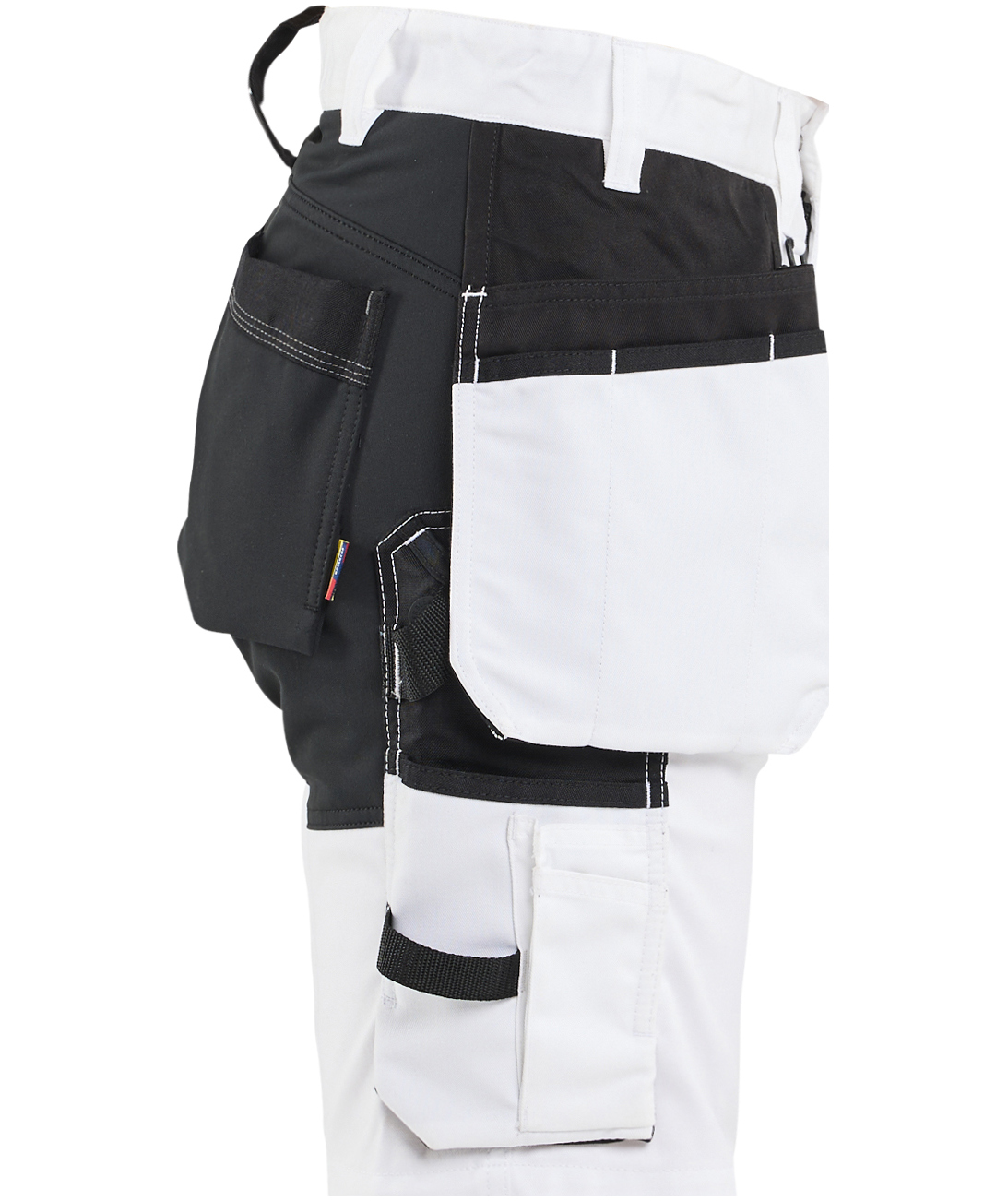 Bl&aring;kl&auml;der hantverksshorts dam, Vit/Svart, large image number 2