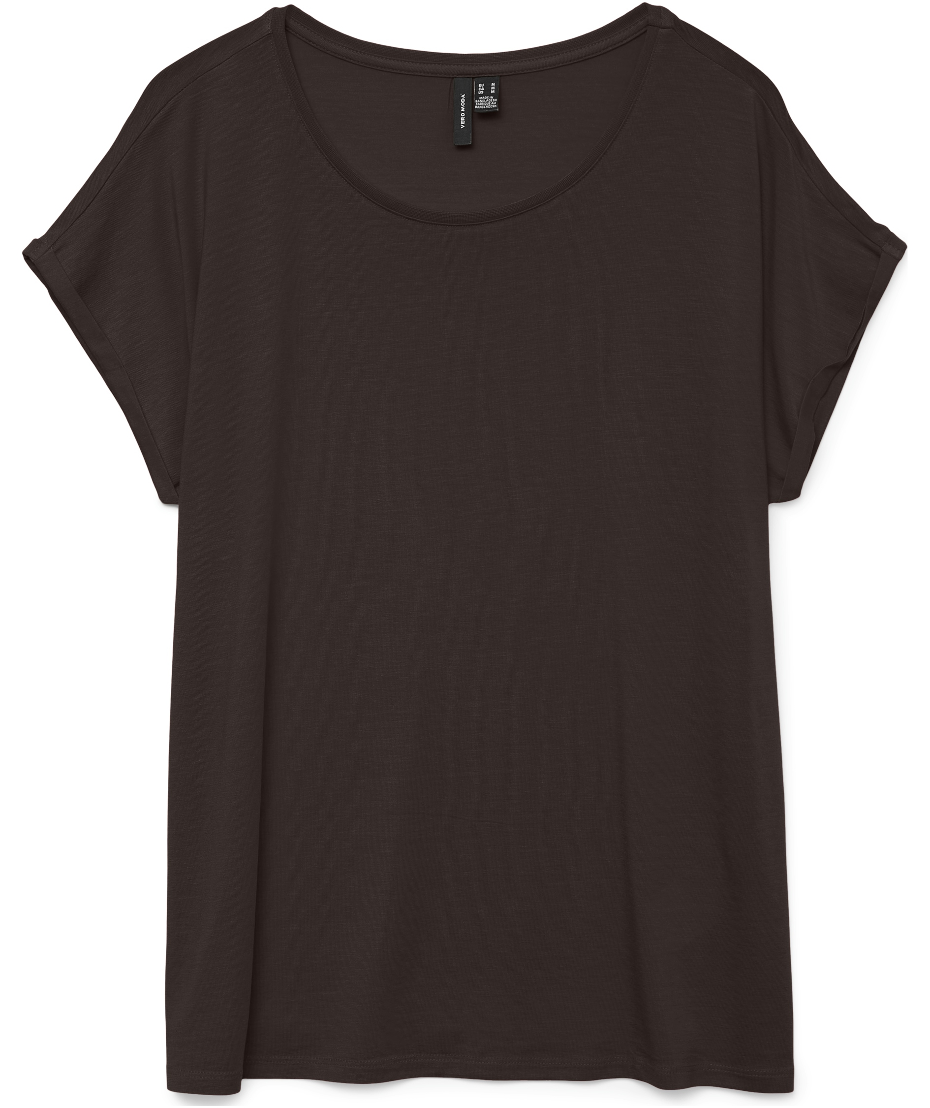 Vero Moda VMAVA PLAIN women's T-shirt, Chocolate Torte