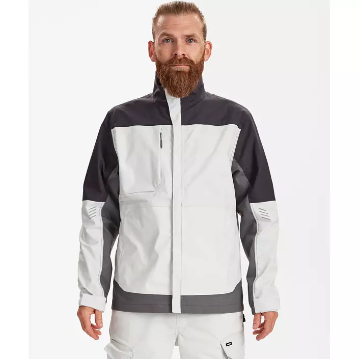 Engel Entire arbejdsjakke, Bone White/Anthracite Grey, large image number 1