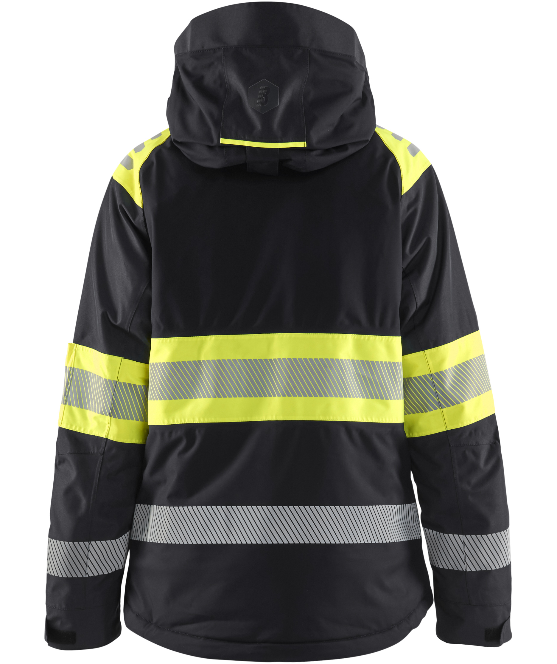 Bl&aring;kl&auml;der dame vinterjakke, Sort/Hi-Vis Gul, large image number 2
