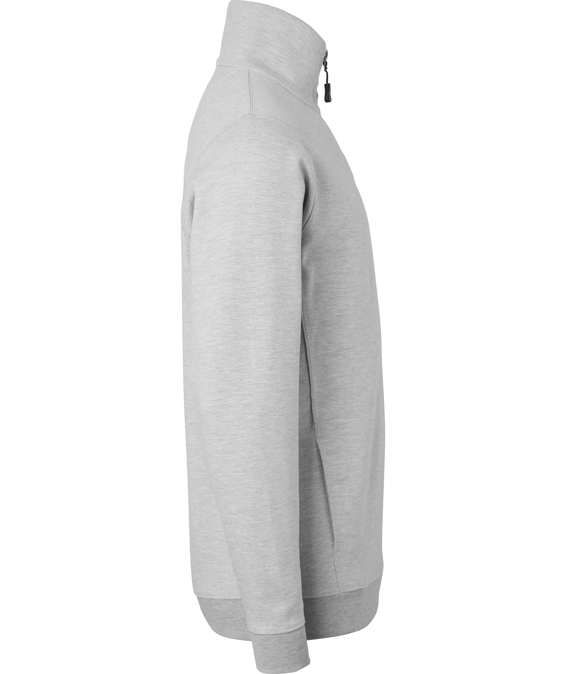 Top Swede collegegenser med kort glidel&aring;s 0102, Ash, large image number 2