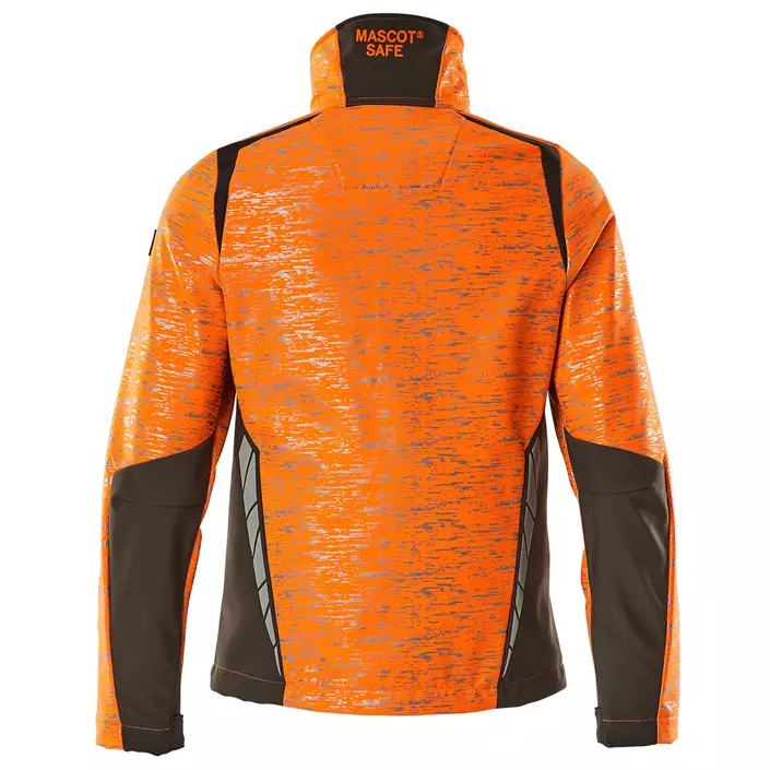 Mascot Accelerate Safe women's softshell jacket, Hi-vis Orange/Dark anthracite, large image number 1