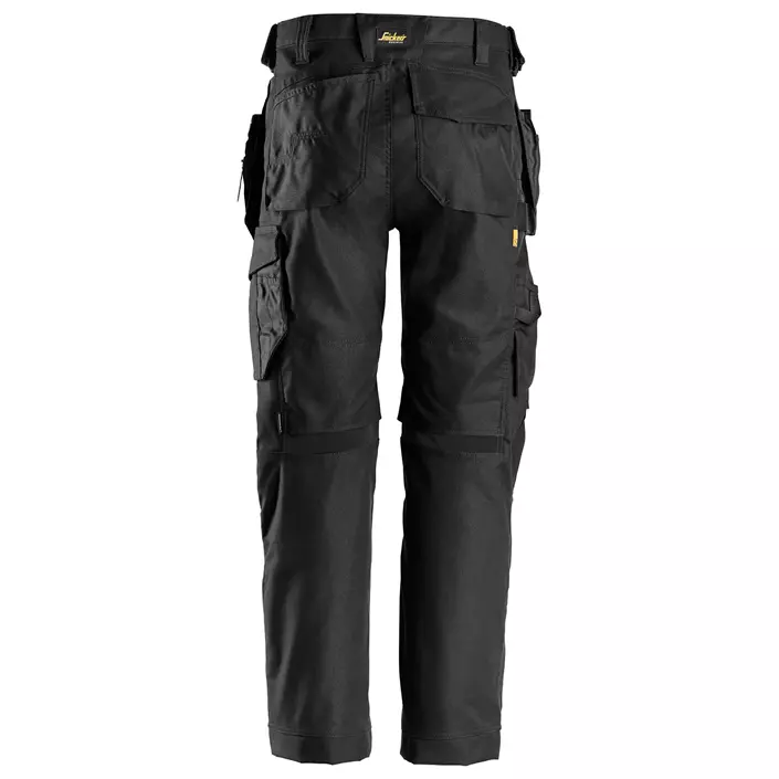 Snickers AllroundWork Canvas+ craftsman trousers 6224, Black, large image number 2