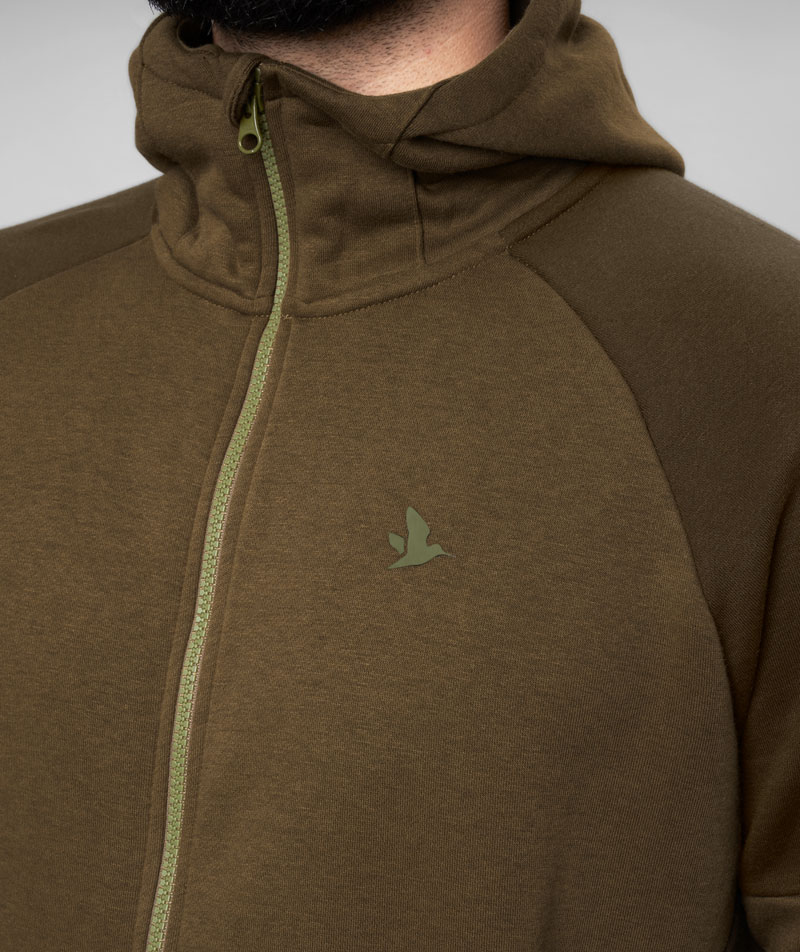 Seeland Cross fleece hoodie with zipper, Dark Olive, large image number 5