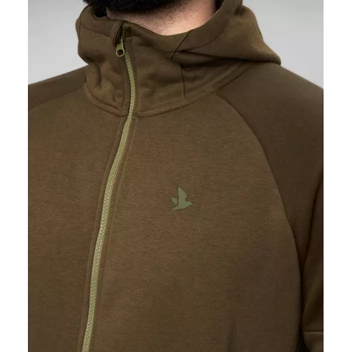 Seeland Cross fleece hoodie with zipper, Dark Olive, large image number 5