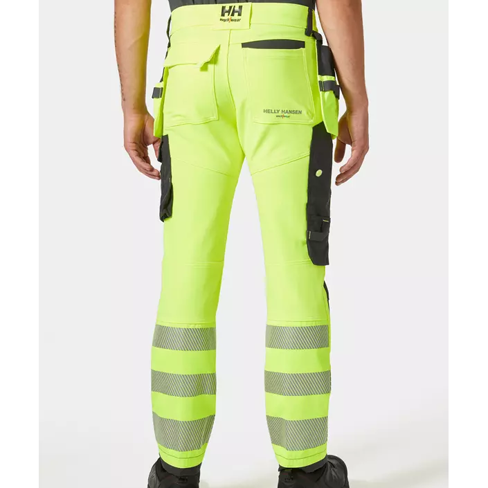 Helly Hansen ICU craftsman trousers full stretch, Hi-vis yellow/charcoal, large image number 3