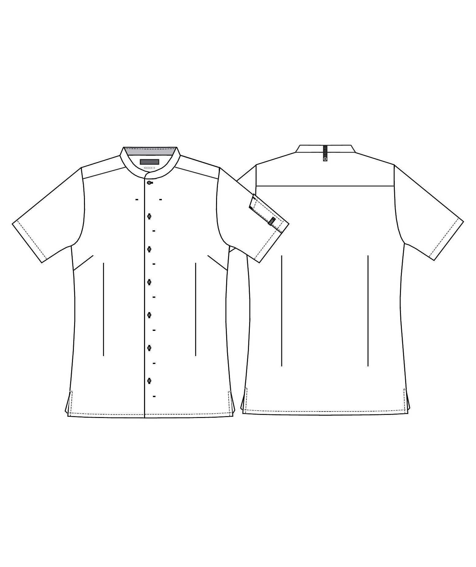 Kentaur modern fit short-sleeved women's chefs/servicesshirt, White, large image number 3