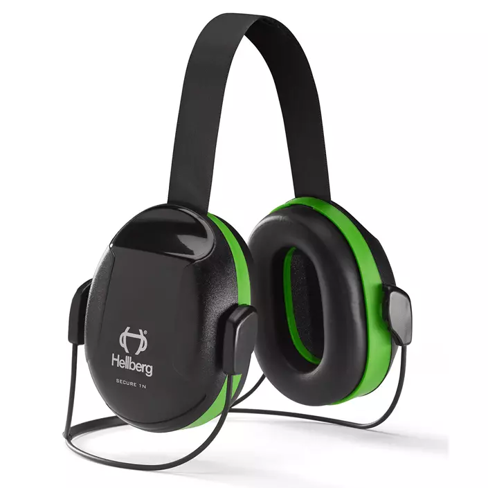 Hellberg Secure 1 ear defenders with neckband, Black/Green, Black/Green, large image number 0