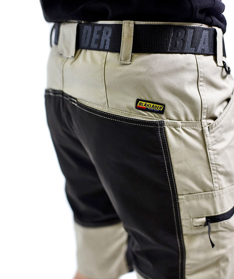 Bl&aring;kl&auml;der Unite arbejdsshorts, Sand/Sort, large image number 4