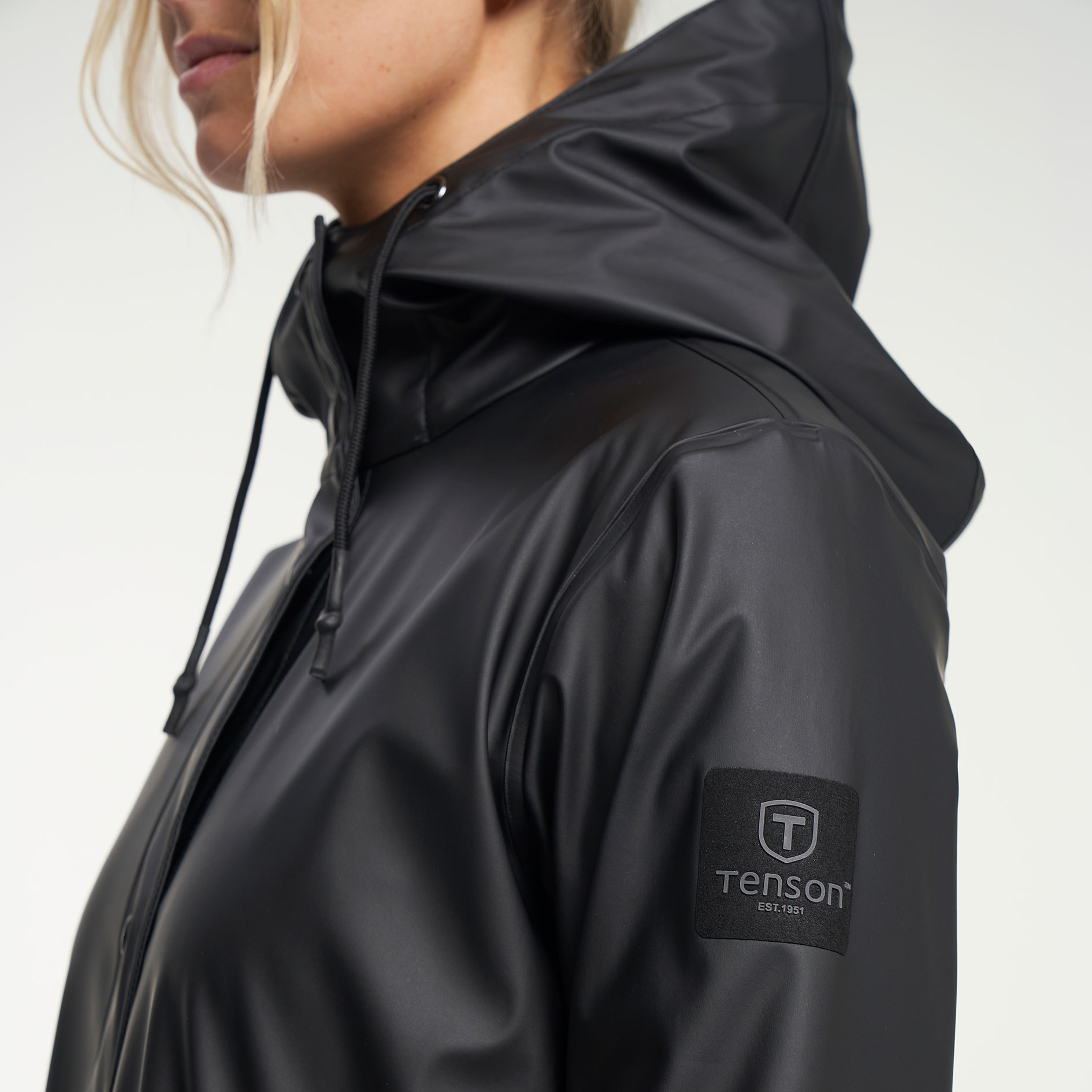 Tenson Apelviken women's rain jacket, Black, large image number 6