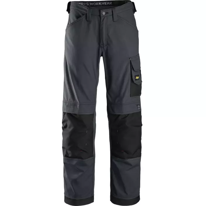 Snickers Canvas+ work trousers 3314, Steel Grey/Black, large image number 0