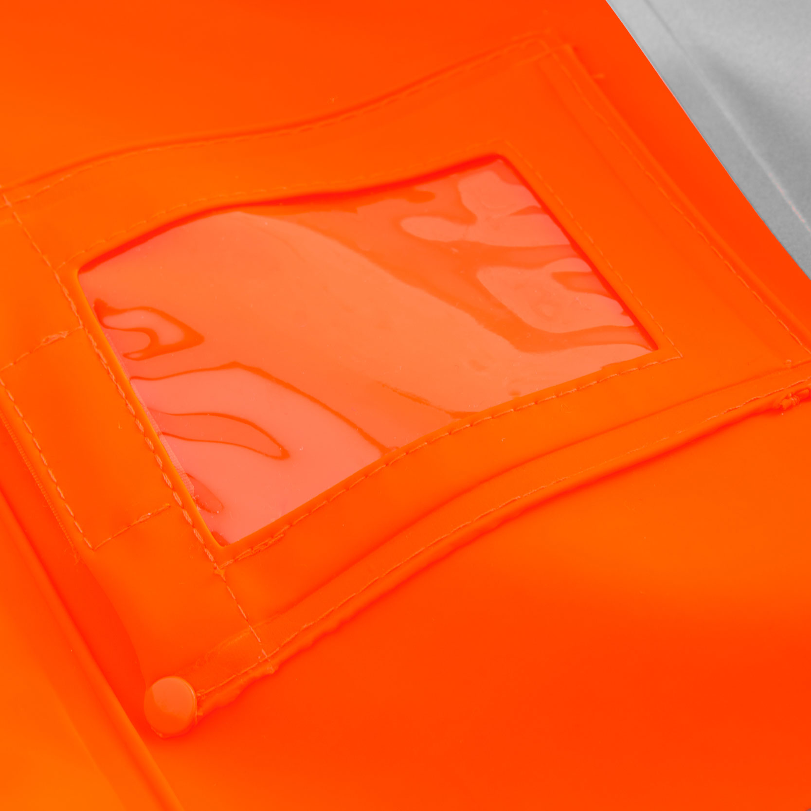 Lyngs&oslash;e PU/PVC regnjakke, Hi-vis&nbsp;Orange/Marine, large image number 2