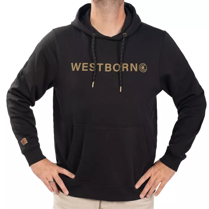 Westborn Logo hættetrøje, Black, large image number 1