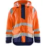 Blåkläder rain jacket Level 1, Hi-vis Orange/Marine