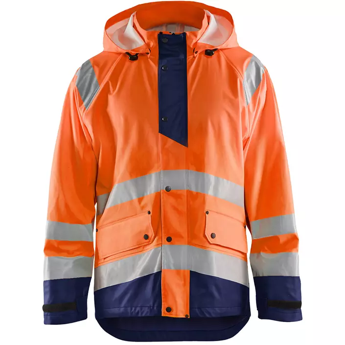 Blåkläder rain jacket Level 1, Hi-vis Orange/Marine, large image number 0