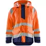 Blåkläder rain jacket Level 1, Hi-vis Orange/Marine