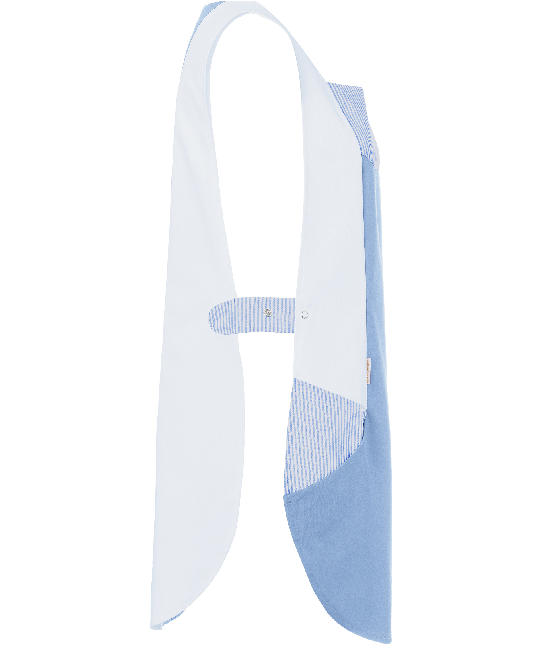 Karlowsky Laila dame dobbelt forkle, Light Blue/White, large image number 4