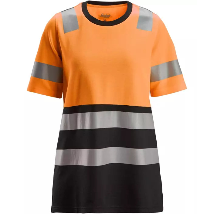Snickers T-shirt 2573 dam, Varsel Orange/Svart, large image number 0