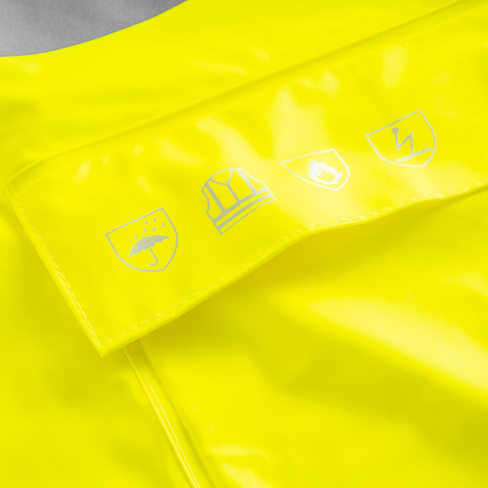Lyngs&oslash;e Multinorm PU regnjacka, Varsel Gul, large image number 4
