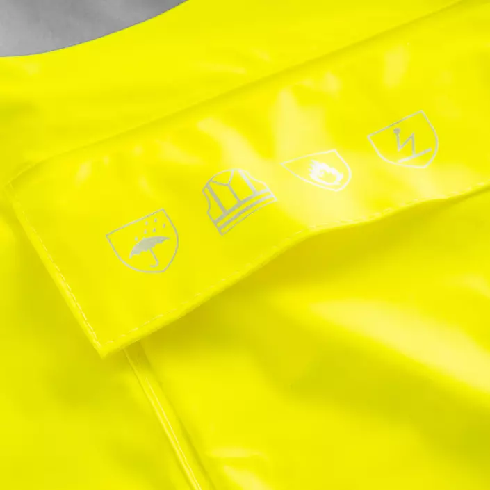Lyngsøe Multinorm PU regnjacka, Varsel Gul, large image number 4