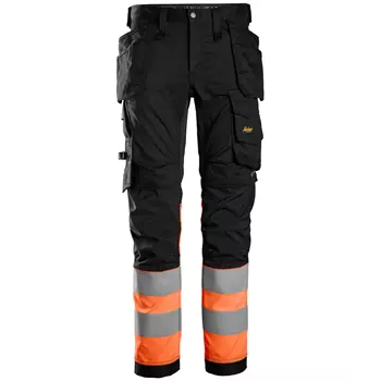 Snickers AllroundWork craftsman trousers 6234, Black/Hi-vis Orange