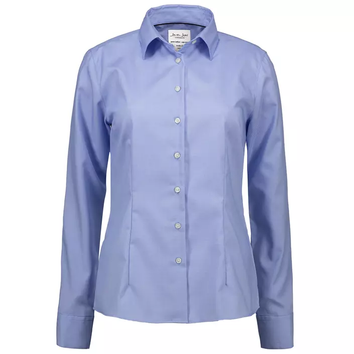 Seven Seas Dobby Royal Oxford modern fit dameskjorte, Lys Blå, large image number 0