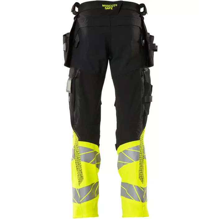 Mascot Accelerate Safe craftsman trousers Full stretch, Black/Hi-Vis Yellow, large image number 1