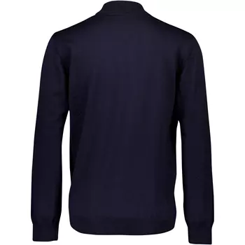 Bison stickad cardigan med merinoull