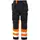 ProJob work trousers 6502, Black/Hi-vis Orange, Black/Hi-vis Orange, swatch