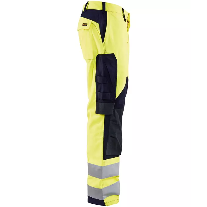 Blåkläder Multinorm work trousers, Hi-vis Yellow/Marine, large image number 3