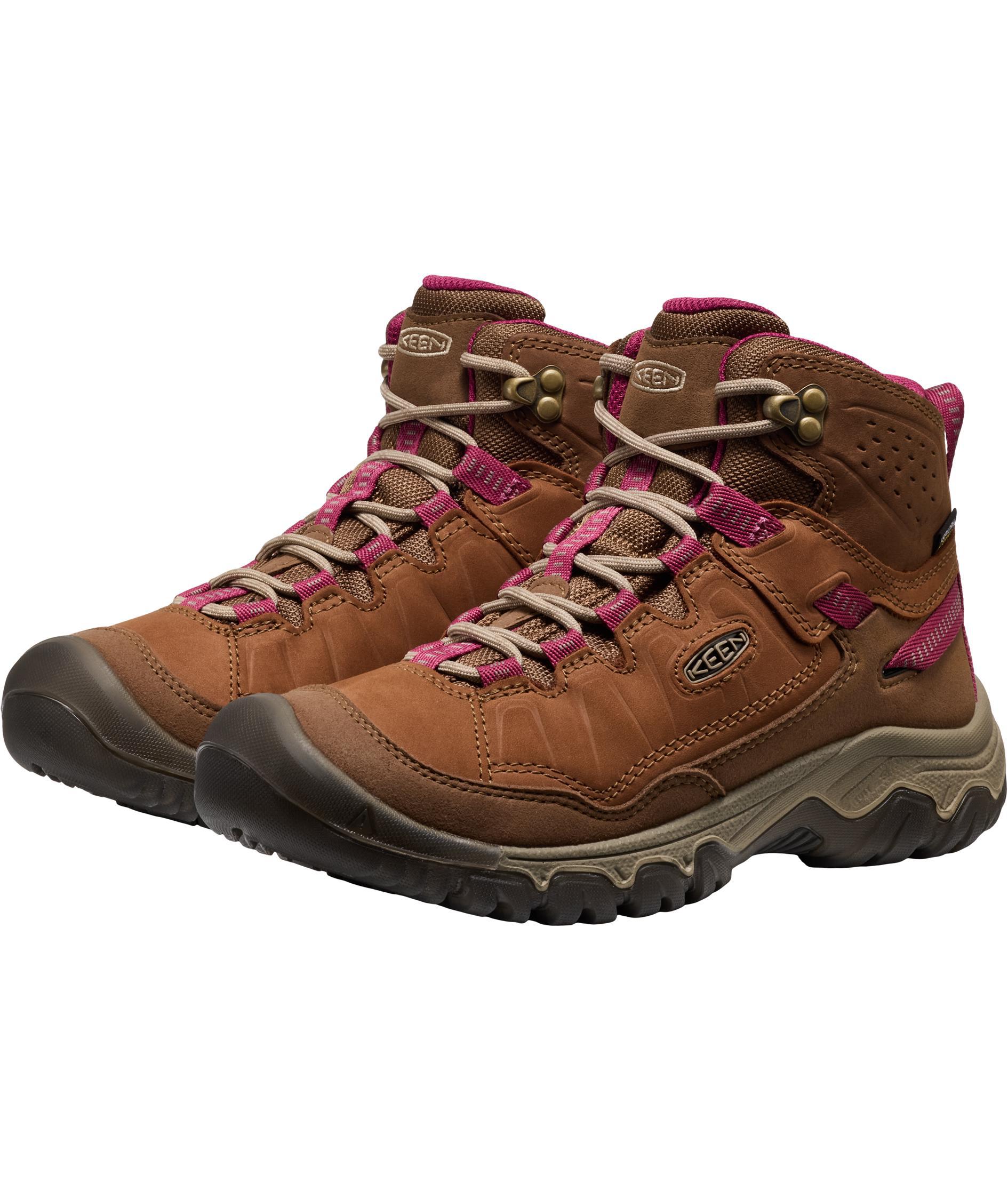 Keen Targhee IV Mid WP women's hiking boots, Bison/Beaujolais, large image number 4