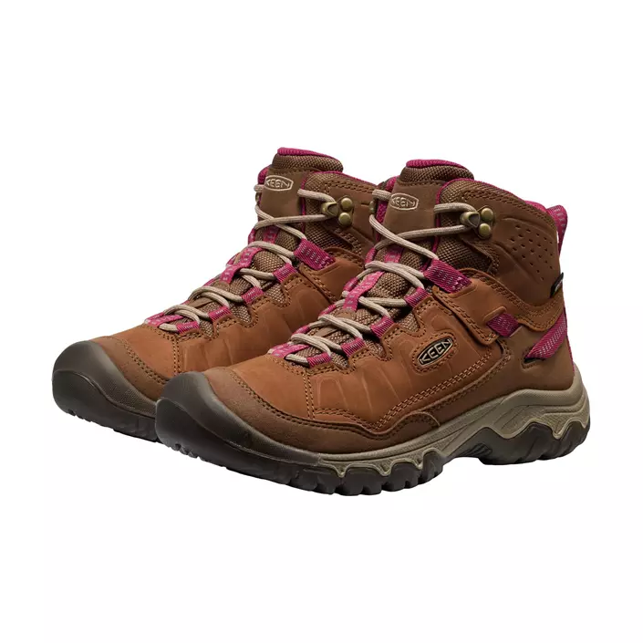 Keen Targhee IV Mid WP dame turstøvletter, Bison/Beaujolais, large image number 4
