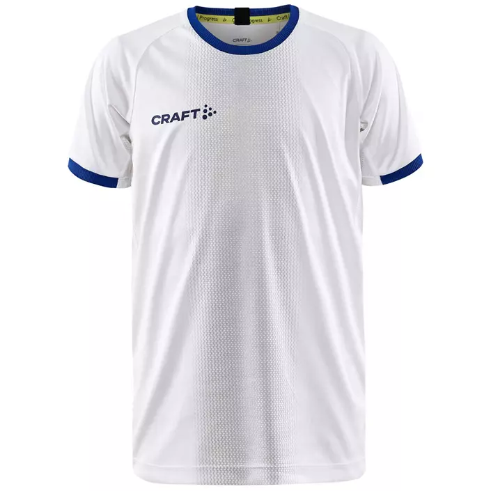Craft Progress 2.0 Graphic Jersey T-skjorte for barn, Hvit/Club Cobolt, large image number 0